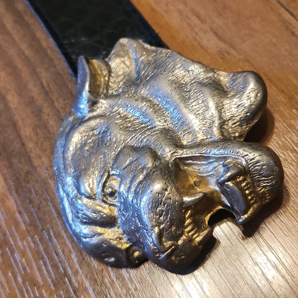 Vintage MCBI Brass Mad Dog Vicious Attack Bull Mastiff Belt Buckle - Picture 10 of 10